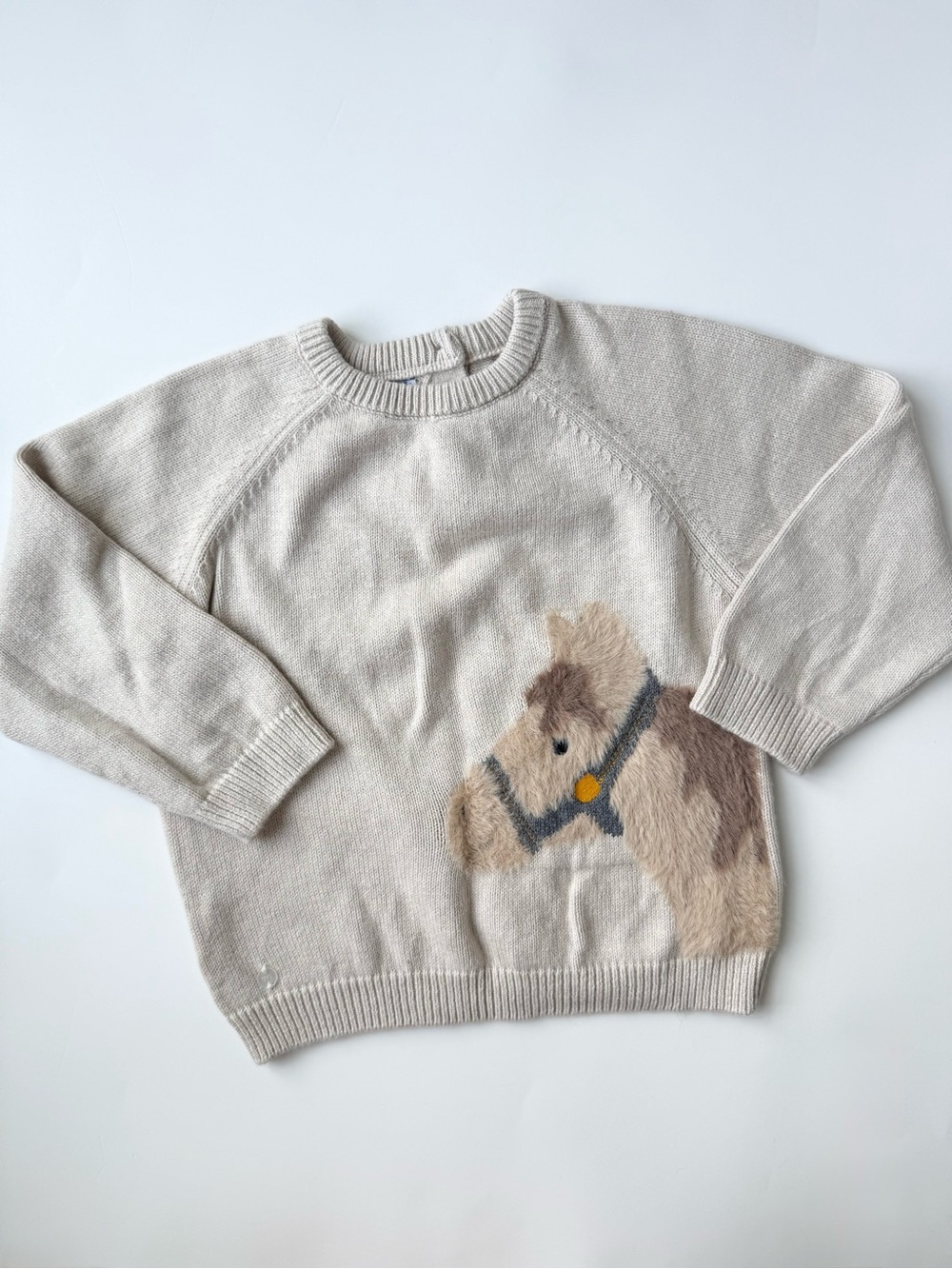 Mayoral size 2 Cream Sweater with Horse Motif